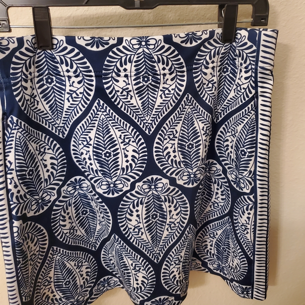 Gretchen Scott Designs Blue and White Skort